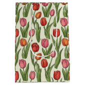Red Tulips Design Mittlere Geschenktüte (Rückseite)