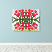 Red Tulips Digital Design Wrapped Canvas Leinwanddruck (Insitu (Holzboden))