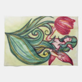 Red Tulips Fairy Geschirrtuch (Horizontal)