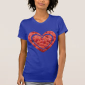 Red Tulips Field Heart App. T-Shirt (Vorderseite)