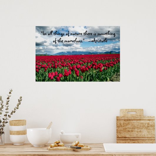 Red Tulips Field Poster (Küche)