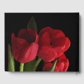 Red Tulips Floral Birthday Party Gästebuch (Rückseite)