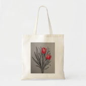 Red Tulips Floral Tragetasche (Vorne)