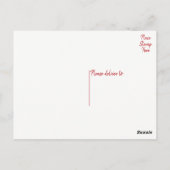 Red Tulips Floral Vielen Dank Hochzeitblumen Postkarte (Rückseite)