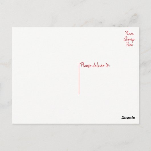 Red Tulips Floral Vielen Dank Hochzeitblumen Postkarte (Rückseite)