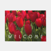 Red Tulips Floral Welcome Doormat Fußmatte (Vorderseite)