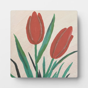 Red Tulips Fotoplatte
