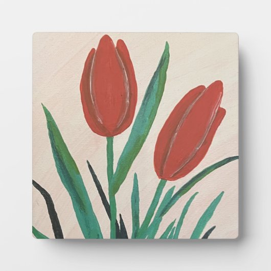 Red Tulips Fotoplatte (Vorderseite)