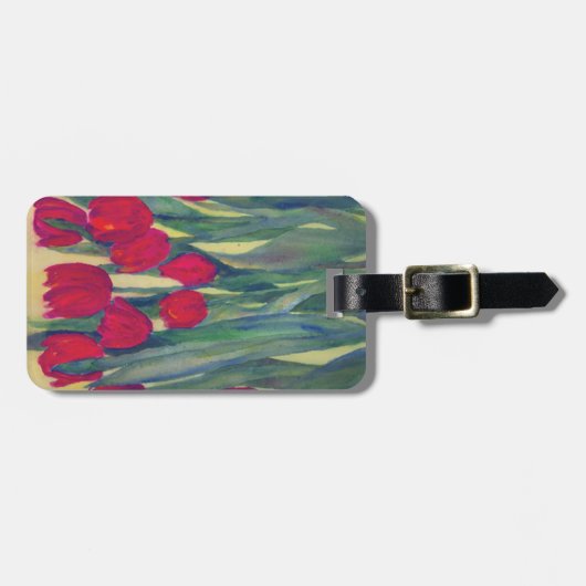 Red Tulips Gepäckanhänger (Vorderseite horizontal)