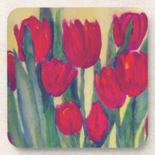 Red Tulips Getränkeuntersetzer