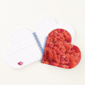 Red Tulips Hearts Spiral Notebook Herz geformt Notizblock (Innenseite)