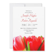 Red Tulips Hochzeitseinladung