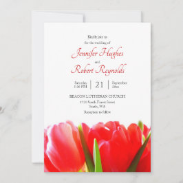 Red Tulips Hochzeitseinladung Einladung