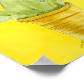 Red tulips in a pot poster (Ecke)