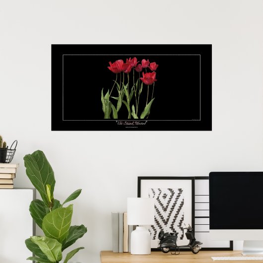 RED TULIPS Inspiration Art Poster (Heimbüro)