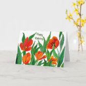 Red Tulips Karte (Gelbe Blume)