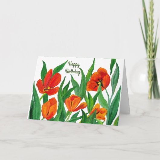 Red Tulips Karte (Vorderseite)