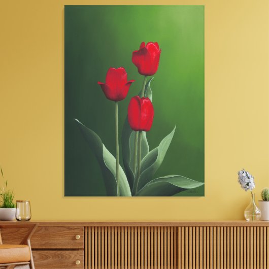 Red Tulips Leinwanddruck (Insitu (Wohnzimmer))