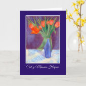 Red Tulips Mütter Day Card, walisischer Gruß Karte (Gelbe Blume)