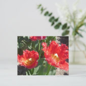 Red Tulips Nah Up DIY Postkarte (Stehend Vorderseite)