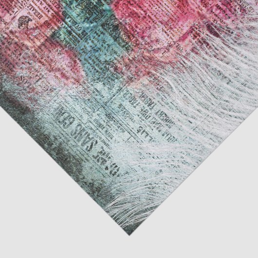 Red Tulips Ostrich Feather Ephemerial Decoupage Seidenpapier (Ausschnitt)