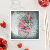 Red Tulips Ostrich Feather Ephemerial Decoupage Serviette (Beispiel)