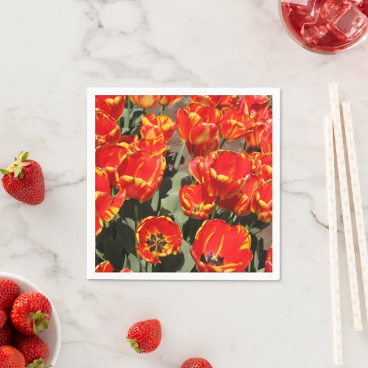 Red Tulips Paper Napkin Serviette (Beispiel)