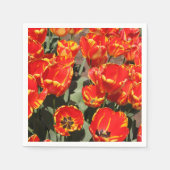 Red Tulips Paper Napkin Serviette (Vorderseite)