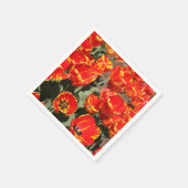 Red Tulips Paper Napkin Serviette (Ecke)