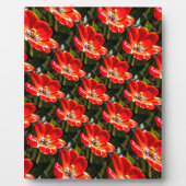 Red Tulips Pattern Fotoplatte (Vorderseite)