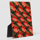 Red Tulips Pattern Fotoplatte (Seite)
