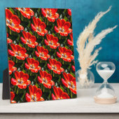 Red Tulips Pattern Fotoplatte (Seite)