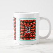 Red Tulips Pattern Jumbo-Tasse (Rechts)