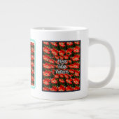 Red Tulips Pattern Jumbo-Tasse (Rechts)