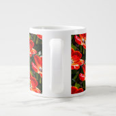 Red Tulips Pattern Jumbo-Tasse (Rückseite)