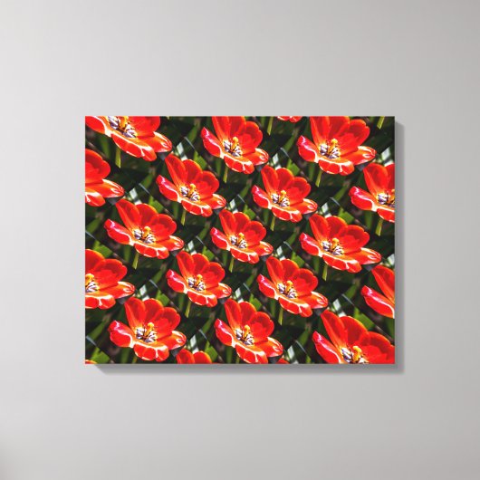 Red Tulips Pattern Leinwanddruck (Vorderseite)
