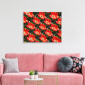 Red Tulips Pattern Leinwanddruck (Insitu (Wohnzimmer))