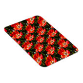 Red Tulips Pattern Magnet (Rechte Seite)