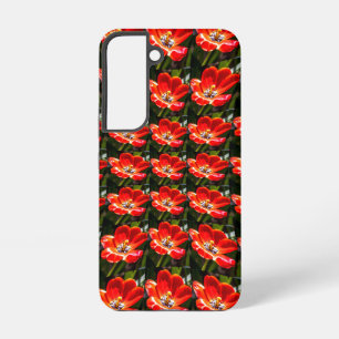 Red Tulips Pattern Samsung Galaxy Hülle