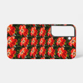 Red Tulips Pattern Samsung Galaxy Hülle (Rückseite (Horizontal))