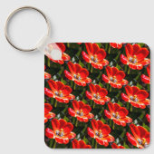 Red Tulips Pattern Schlüsselanhänger (Vorderseite)