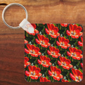 Red Tulips Pattern Schlüsselanhänger (Vorderseite)