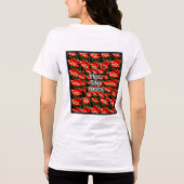Red Tulips Pattern Tri-Blend Shirt (Rückseite)