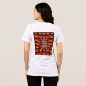 Red Tulips Pattern Tri-Blend Shirt (Rückseite voll)
