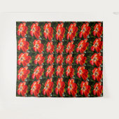 Red Tulips Pattern Wandteppich (Vorderseite (Horizontal))