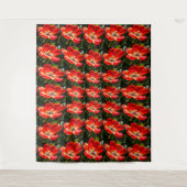 Red Tulips Pattern Wandteppich (Vorderseite)
