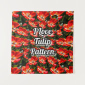 Red Tulips Pattern Wandteppich (Vorderseite)