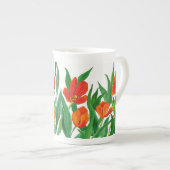 Red Tulips Porzellantasse (Vorderseite Rechts)