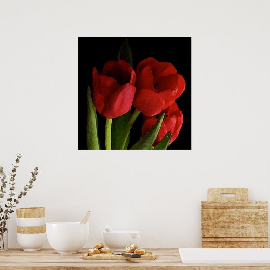 Red Tulips Poster (Küche)