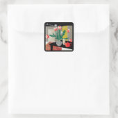 Red Tulips Quadratischer Aufkleber (Tasche)